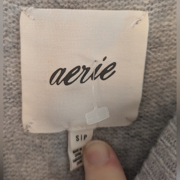Aerie Gray and Green Striped Sweater - Picture 5 of 8
